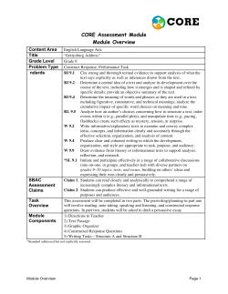 CORE Assessment Module Module Overview