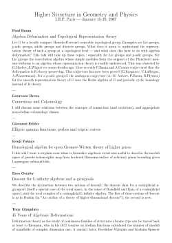 Higher Structure in Geometry and Physics