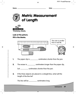 Metric Measurement of Length