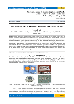 The Overview of The Electrical Properties of Barium Titanate