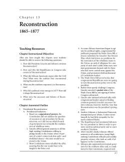 Chapter 15 Reconstruction