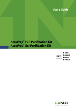Manual_AccuPrep Gel Purification Kit