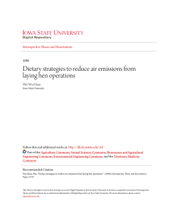 Dietary strategies to reduce air emissions from laying hen operations