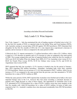 Italy Leads US Wine Imports