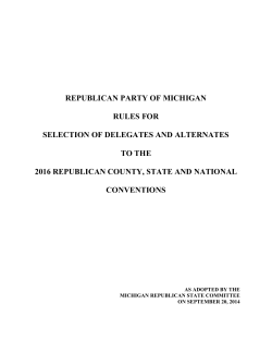 Rules for the Selection of Delegates and Alternates