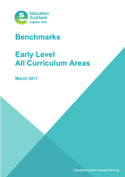 Benchmarks Early Level All Curriculum Areas
