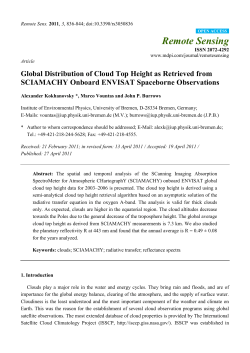 Global Distribution of Cloud Top Height as Retrieved from