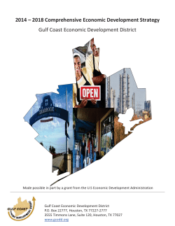 2014 &ndash; 2018 Comprehensive Economic Development Strategy Gulf