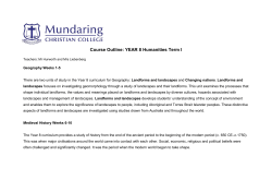 Course Outline: YEAR 8 Humanities Term I