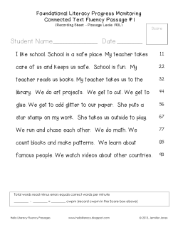 I like school. School is a safe place. My teacher takes