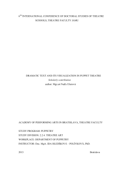 6 international conference of doctoral studies of theatre