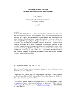 The Colonial Origins of Inequality: The Causes