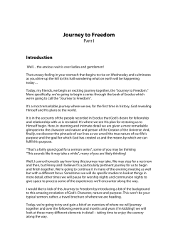 Journey to Freedom - Cornerstone Christian Church Waiuku