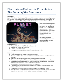 The Planet of the Dinosaurs - Eastern Florida State College