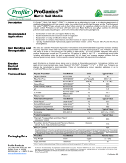 ProGanics Data Sheet