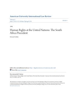 Human Rights at the United Nations: The South Africa Precedent