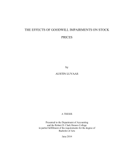 the effects of goodwill impairments on stock prices