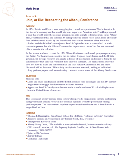 Join, or Die: Reenacting the Albany Conference