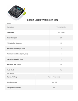 Epson Label Works LW-300
