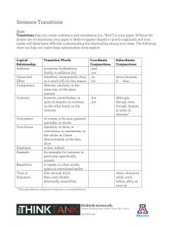 Sentence Transitions