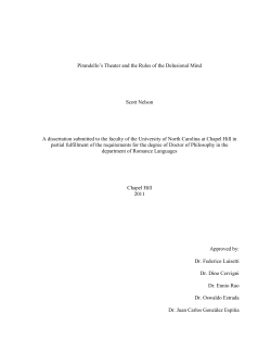 Pirandello`s Theater and the Rules of the Delusional Mind Scott