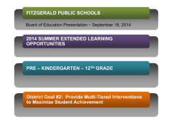 2014 Summer Extended Learning Opportunities Board Presentation