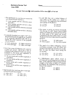Mechonics Review Test June 2OOg