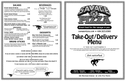Take Out Menu 8-07