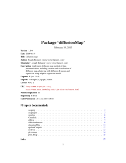 Package `diffusionMap`
