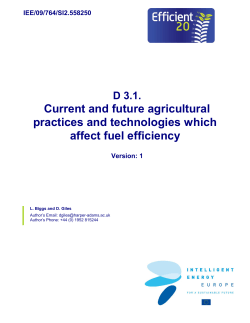 Current and future agricultural practices and technologies which