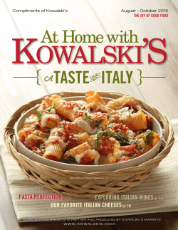 Downloadable PDF - Kowalski`s Markets