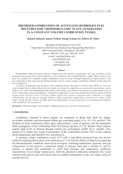 premixed combustion of acetylene-hydrogen fuel