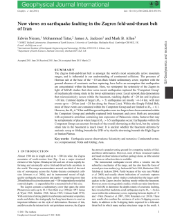 New views on earthquake faulting in the Zagros foldandthrust belt of