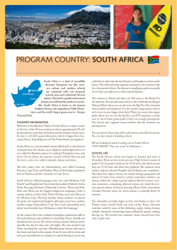 program country: south africa