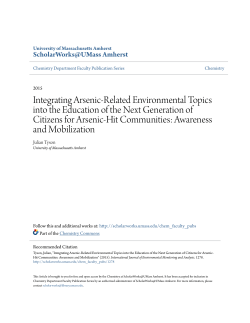 Integrating Arsenic-Related Environmental Topics into the Education