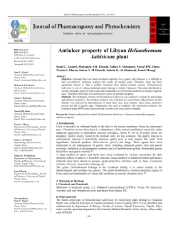 Antiulcer property of Libyan Helianthemum kahiricum plant