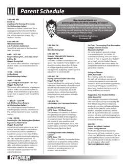 Parent Schedule - Northwestern State University