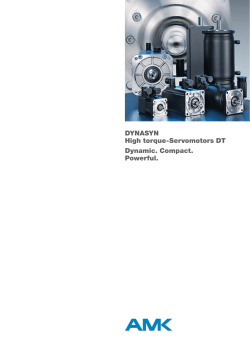 DYNASYN High torque-Servomotors DT Dynamic. Compact. Powerful.