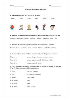 Describing people using adjectives a) Match the