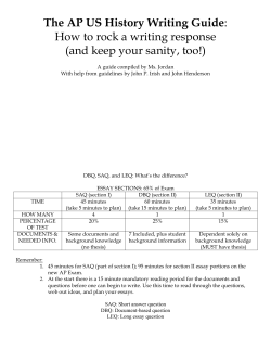 AP US History Writing Guide