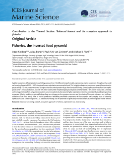 Fisheries, the inverted food pyramid