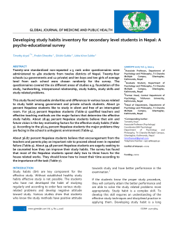 Developing study habits inventory for secondary level students in