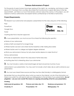 Famous Astronomers Project