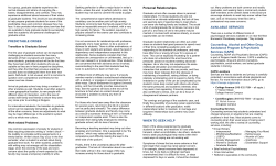 A Guide to Psychological Services for Graduate Students