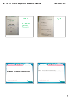 8.2 Add and Subtract Polynomials revised ink.notebook