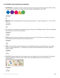 1. GEOMETRY Five students are asked to randomly select and