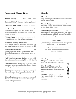 Lunch PDF - Miller`s Waterfront Restaurant