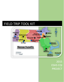 field trip tool kit - Northeastern University School Health Academy