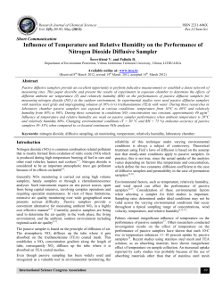 Influence of Temperature and Relative Humidity on the Performance