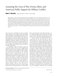 Assuming the Costs of War: Events, Elites, and American